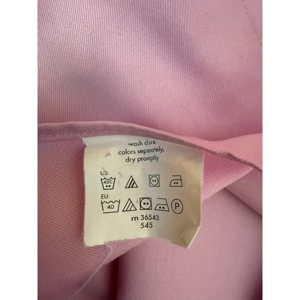 CK Calvin Klein Infinite Non Iron Dress Shirt Pink Slim Tall 17 36 37 Stretch